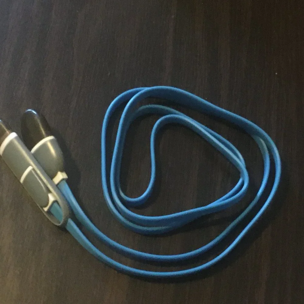 Micro USB Cable 2 in 1 Blue 1M